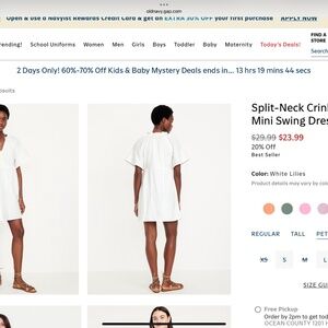 Old Navy Petite Crinkle Cotton  Summer Dress